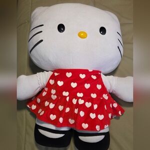 Hello Kitty Large Plush 21" Sanrio Red Heart Dress Stuffed Animal